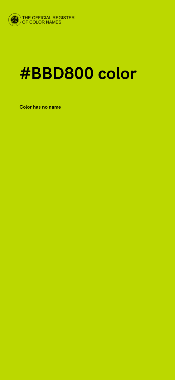 #BBD800 color image