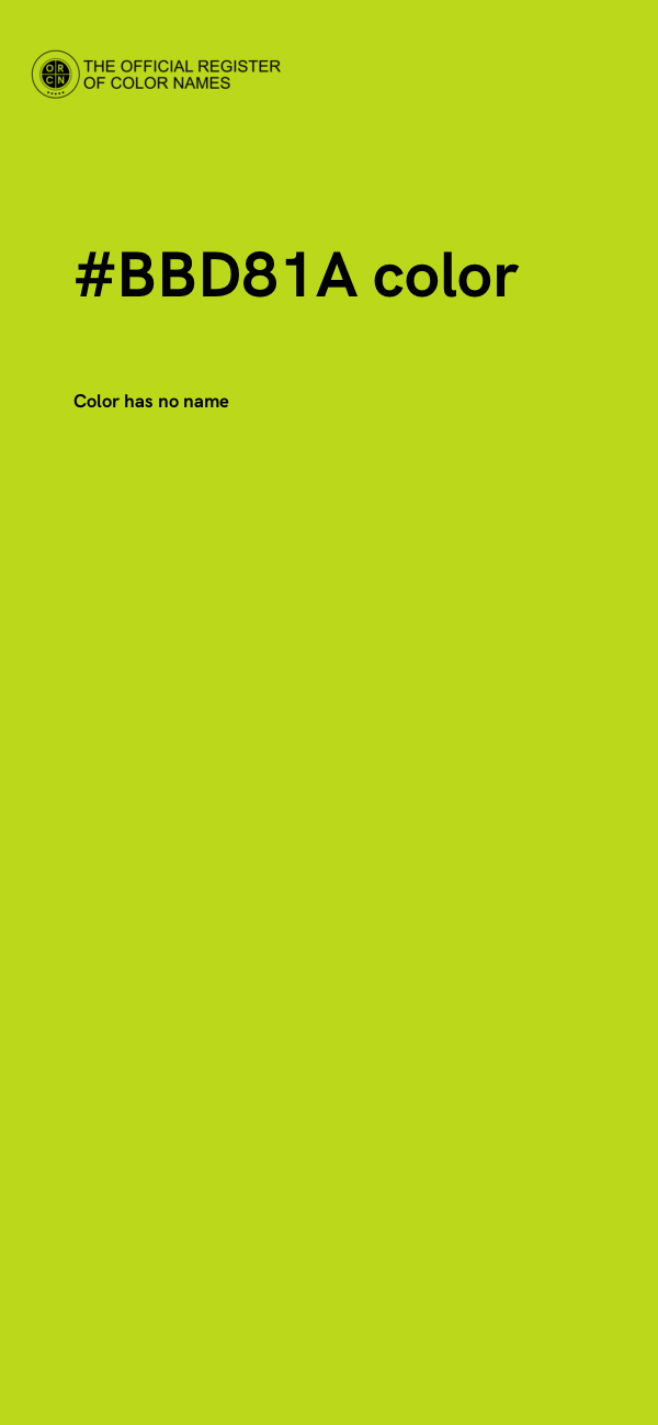 #BBD81A color image