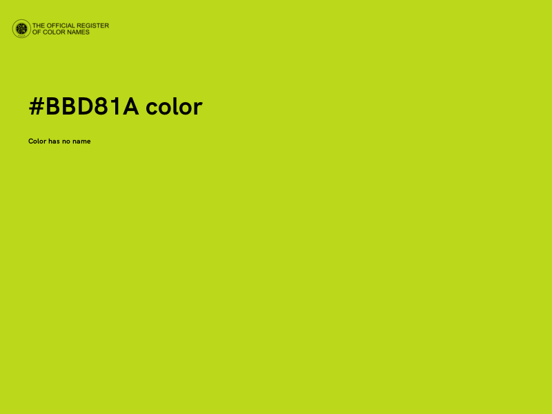 #BBD81A color image
