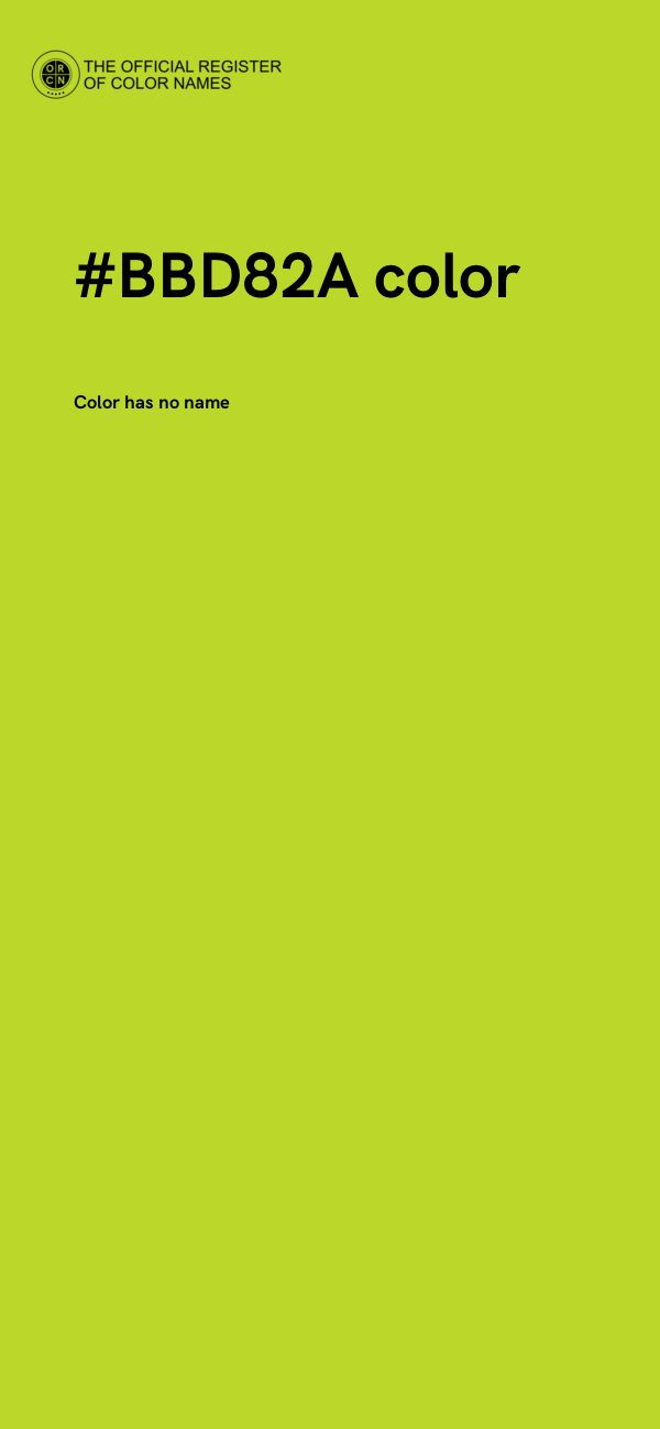 #BBD82A color image