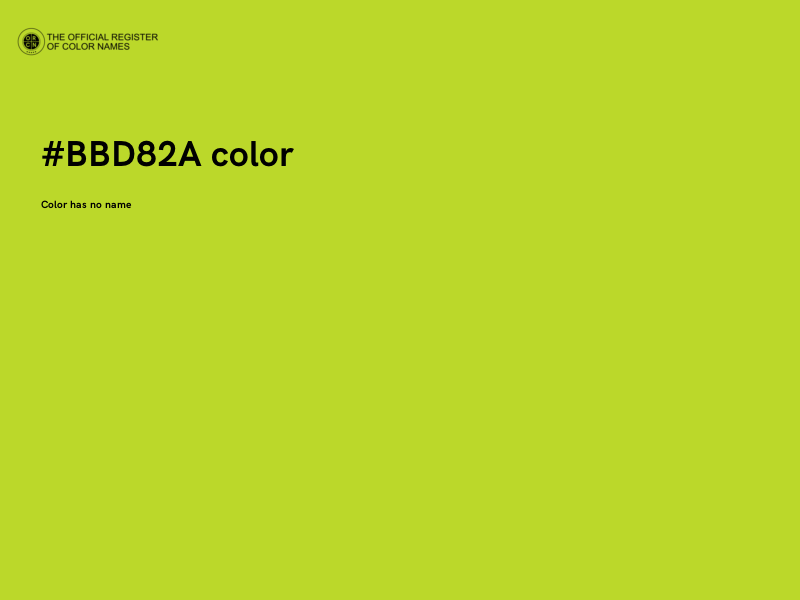 #BBD82A color image