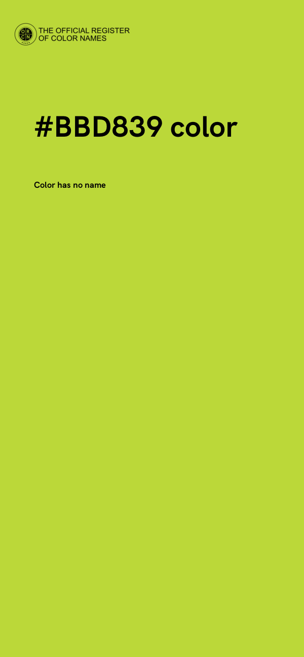 #BBD839 color image