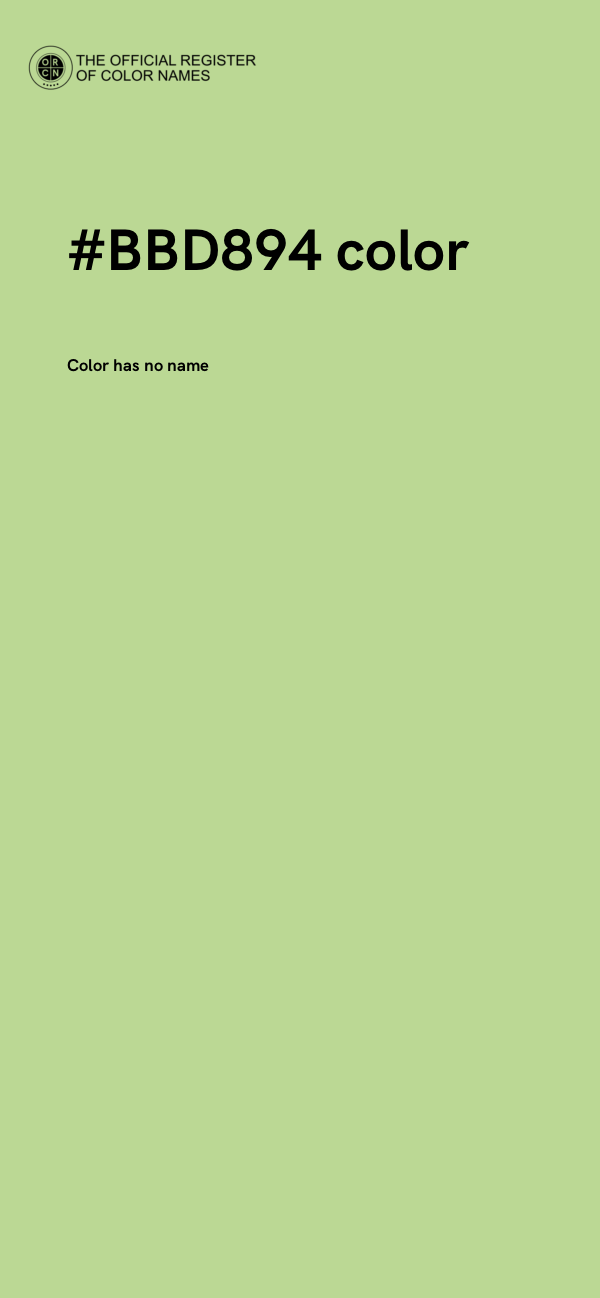 #BBD894 color image