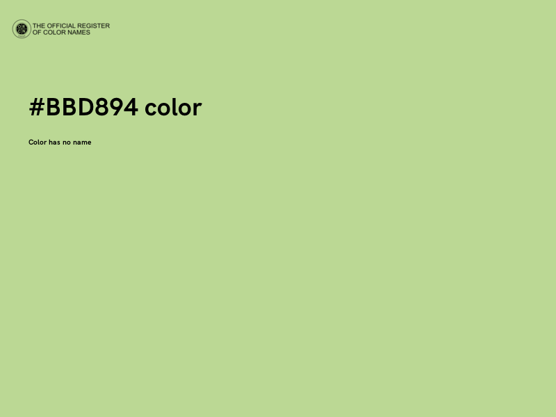 #BBD894 color image