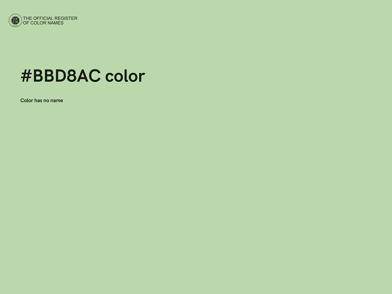 #BBD8AC color image