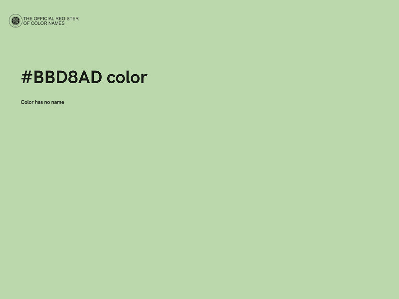 #BBD8AD color image