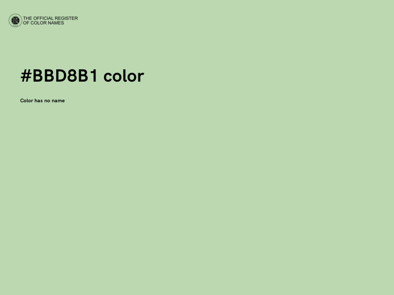 #BBD8B1 color image