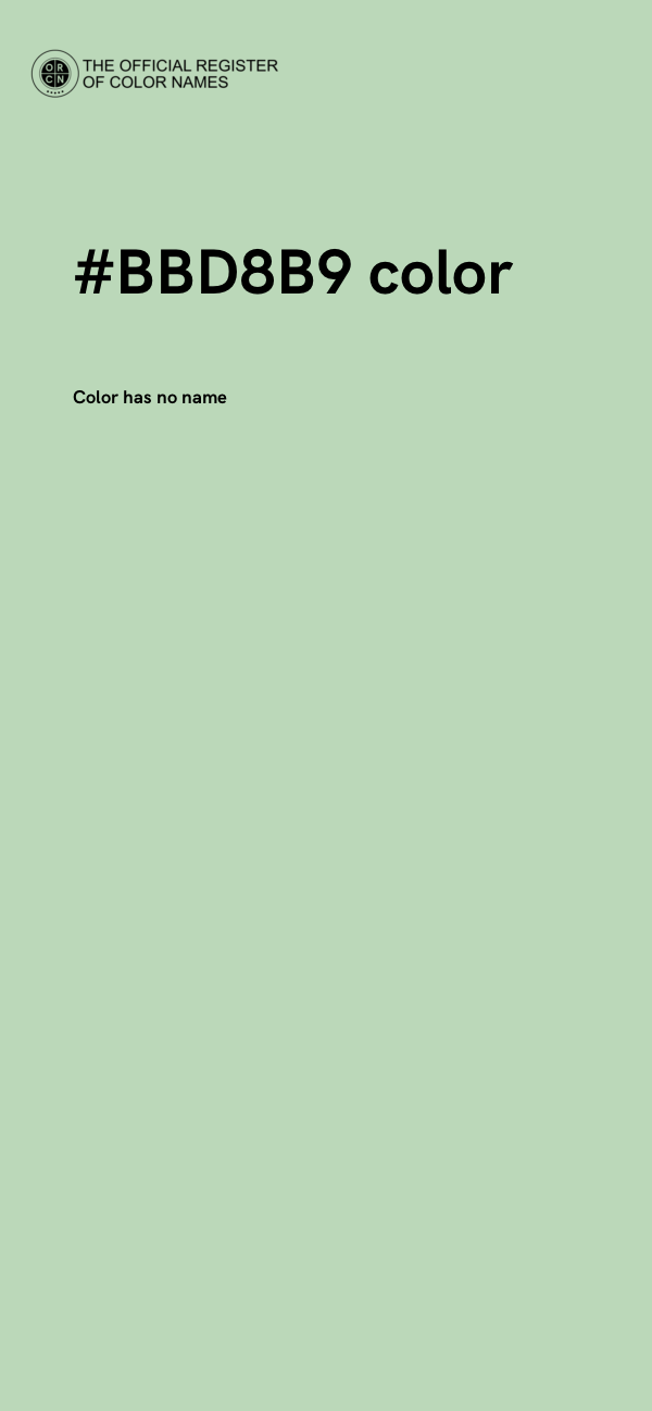 #BBD8B9 color image