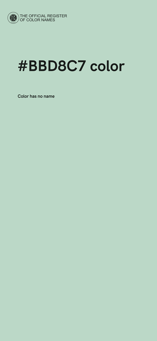 #BBD8C7 color image