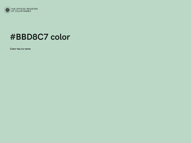 #BBD8C7 color image