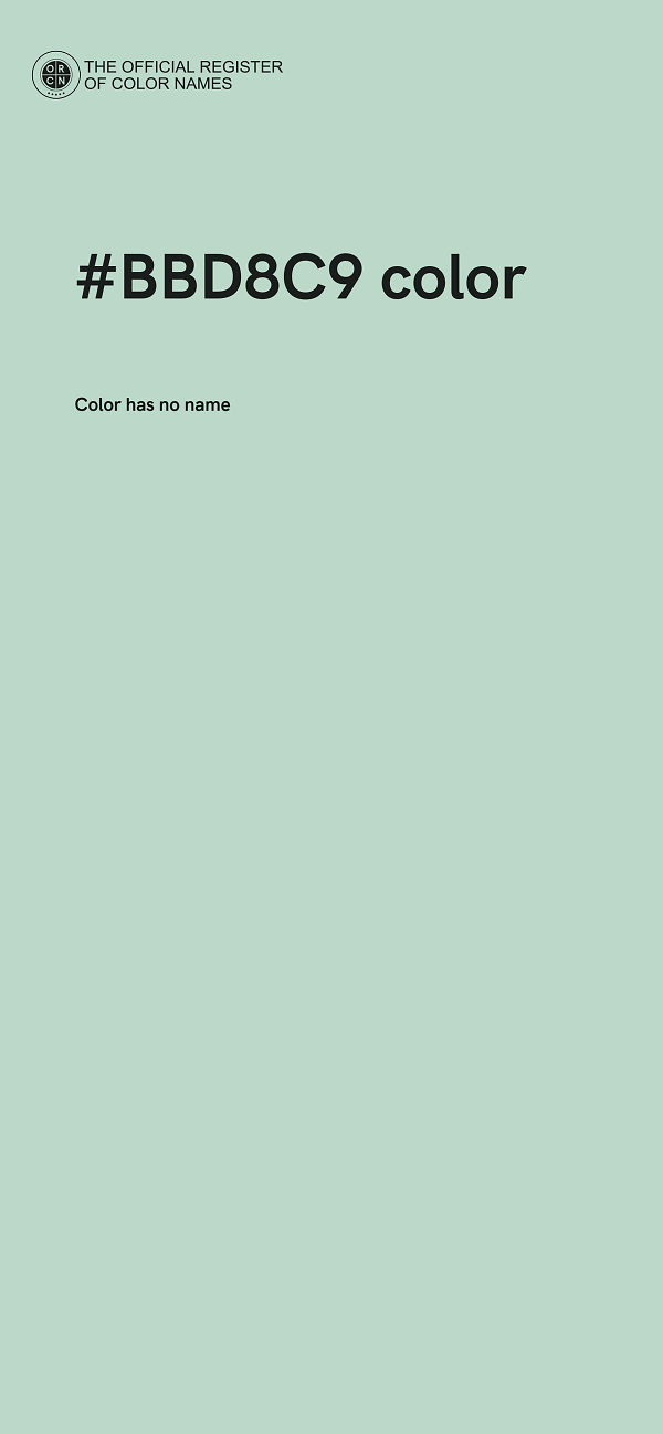 #BBD8C9 color image