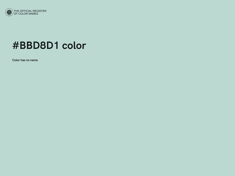 #BBD8D1 color image