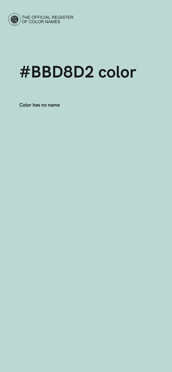 #BBD8D2 color image