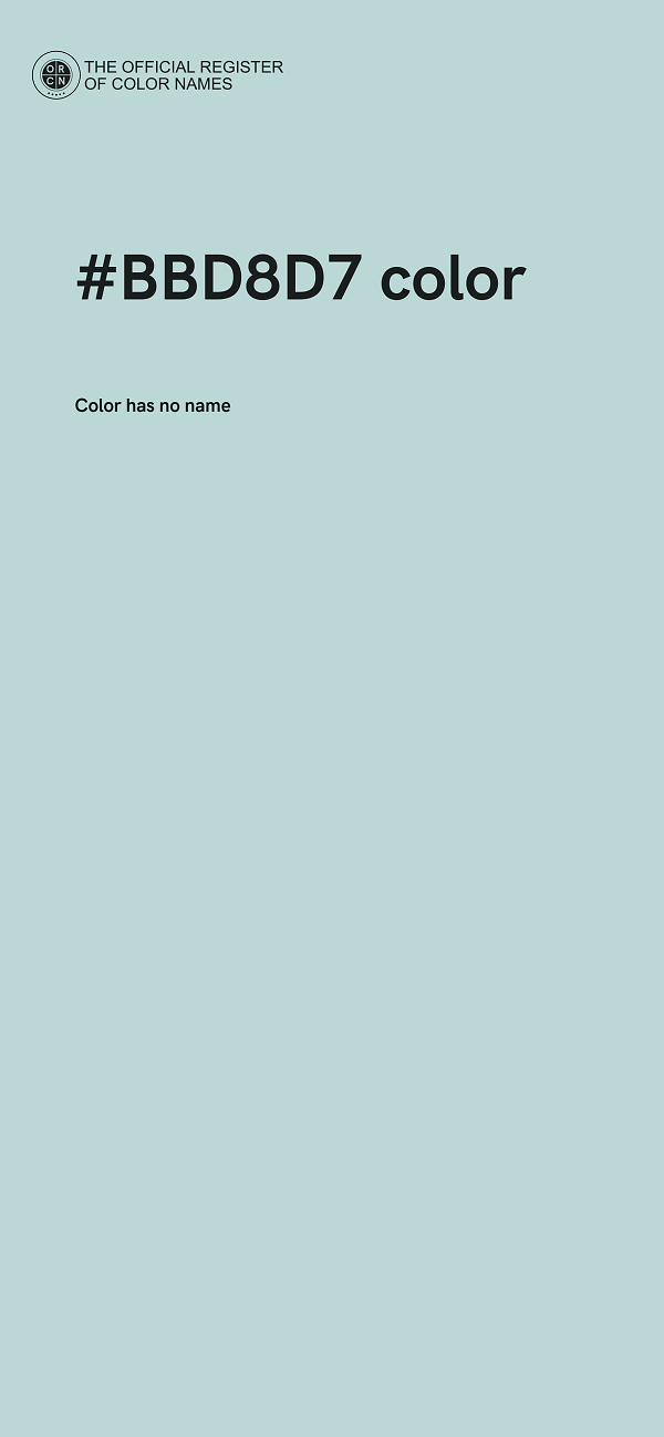 #BBD8D7 color image