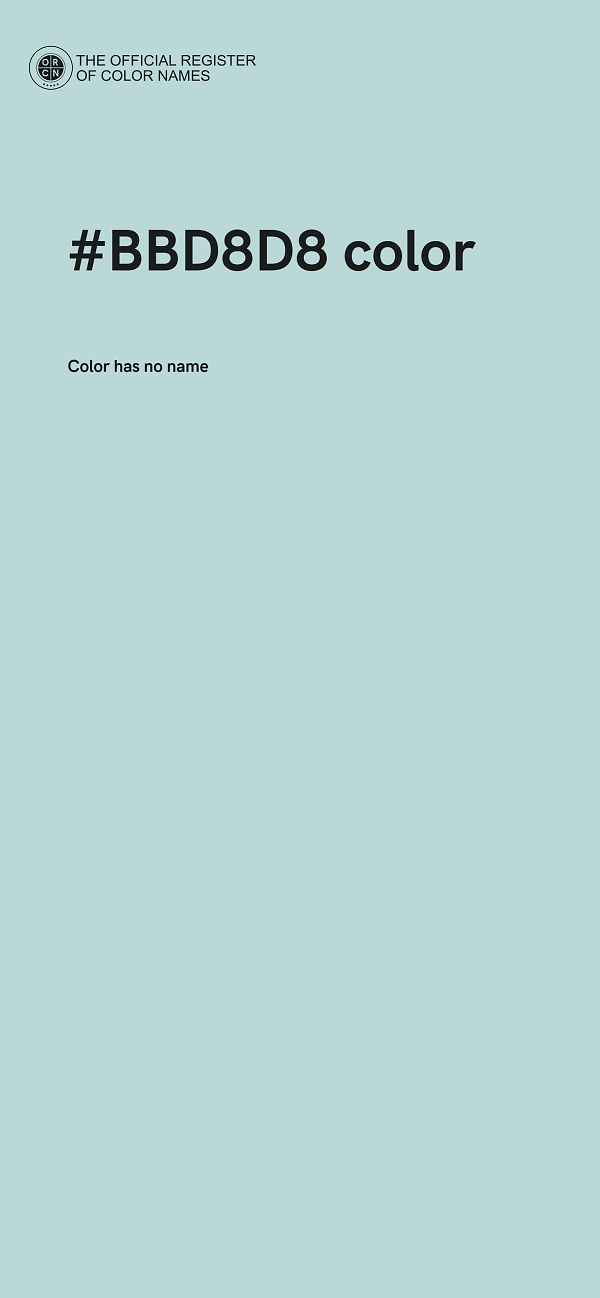 #BBD8D8 color image