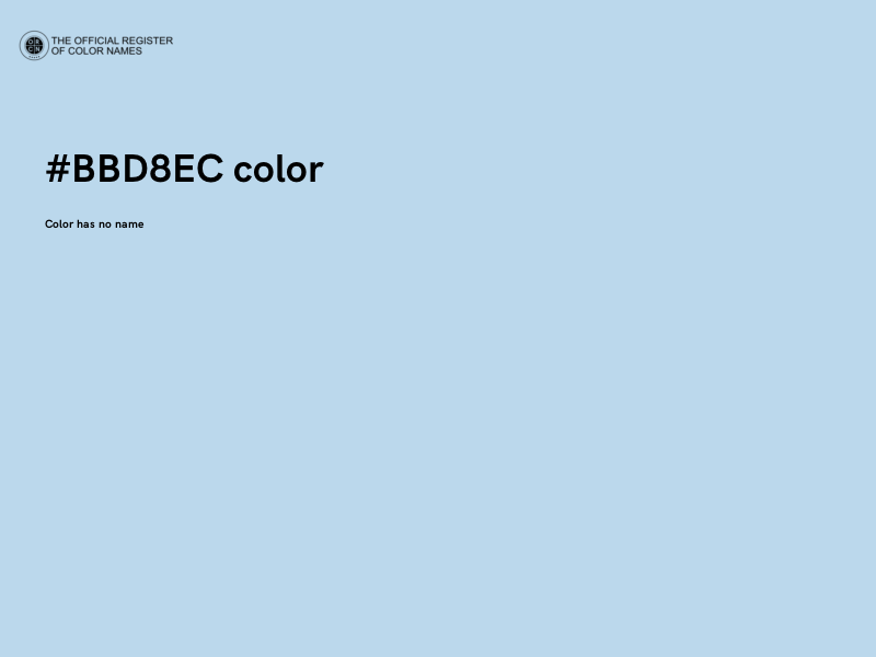 #BBD8EC color image