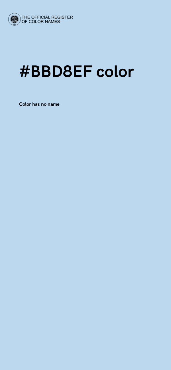 #BBD8EF color image