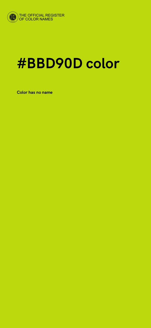#BBD90D color image