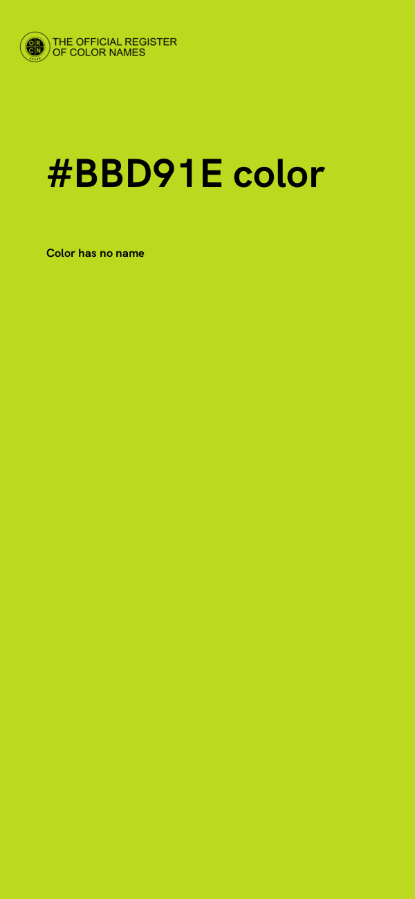 #BBD91E color image