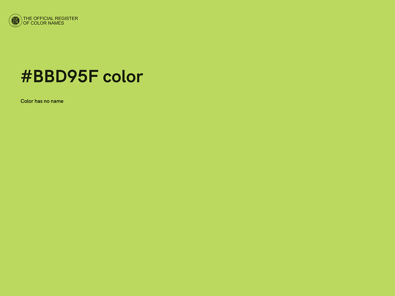 #BBD95F color image