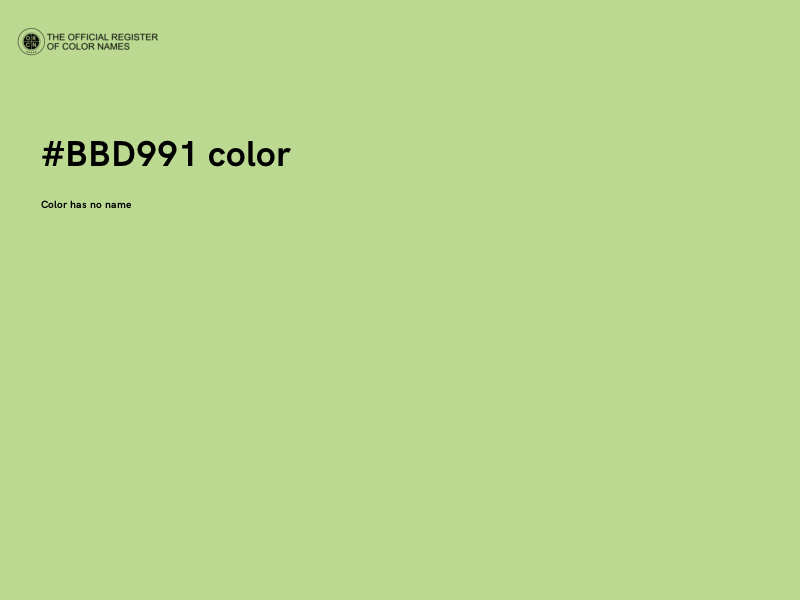 #BBD991 color image