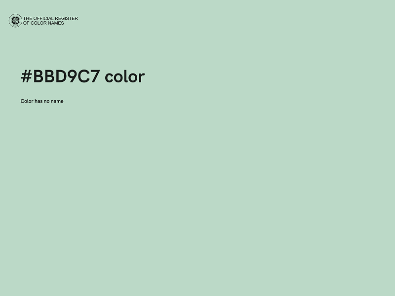 #BBD9C7 color image