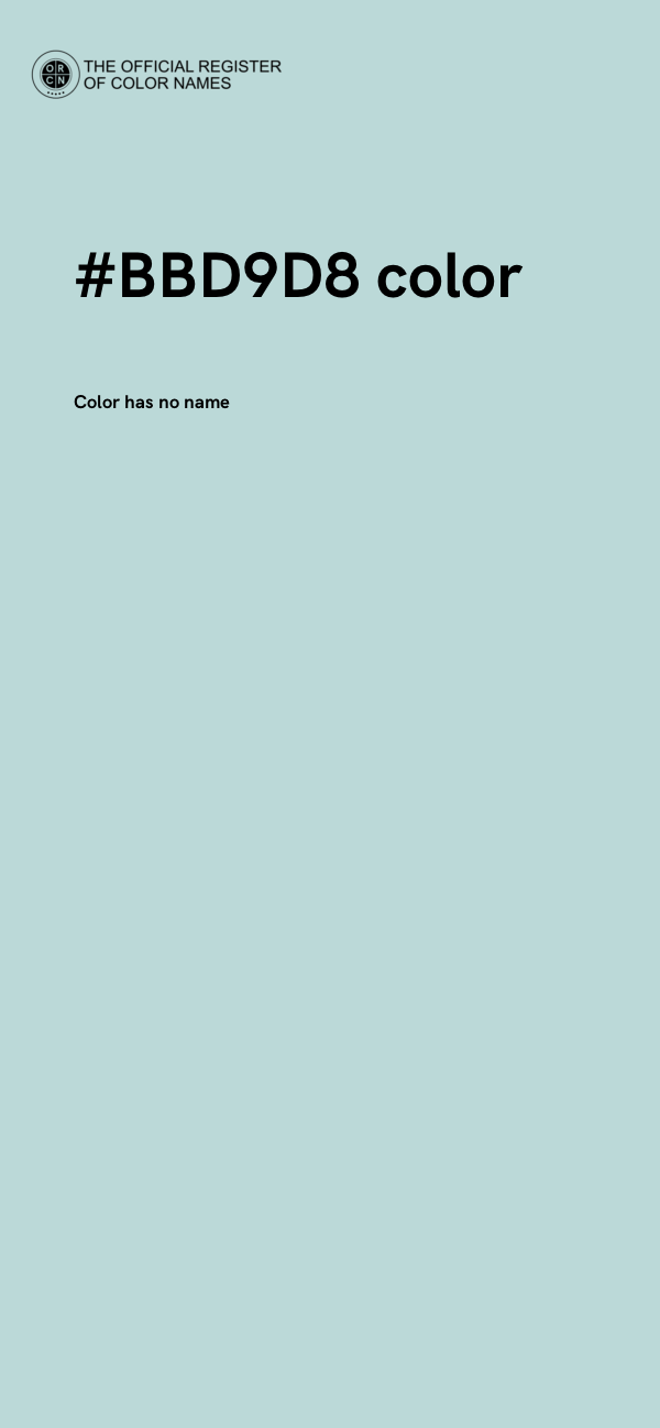 #BBD9D8 color image