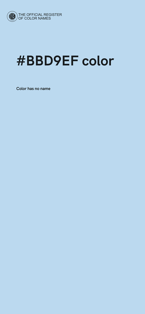 #BBD9EF color image