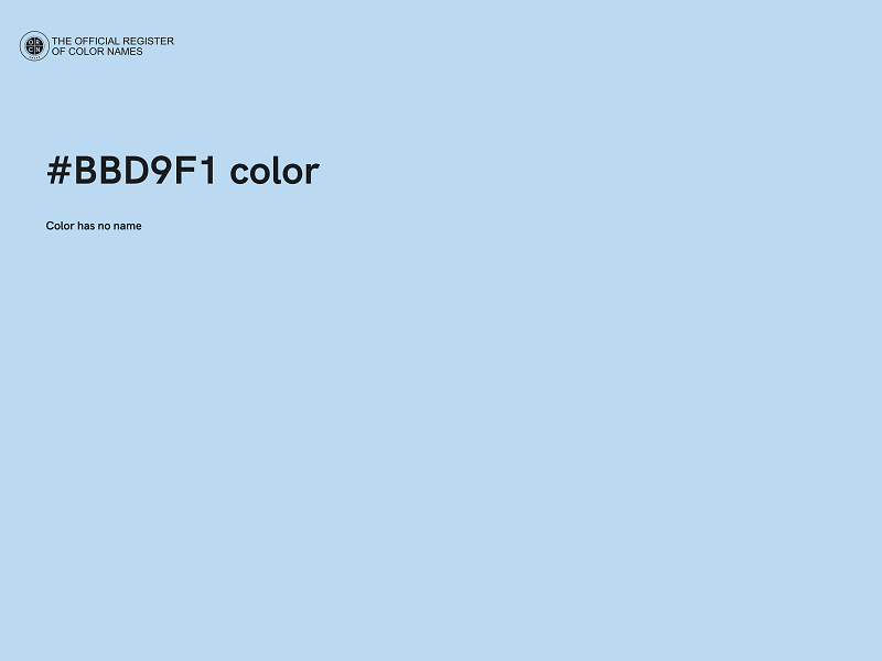 #BBD9F1 color image