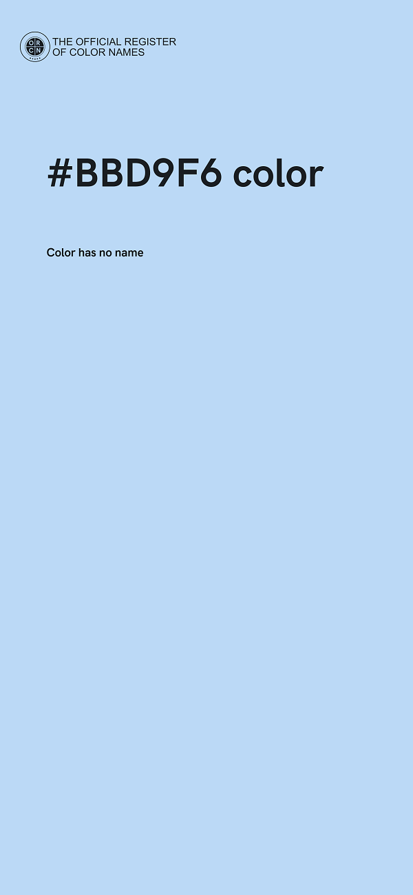 #BBD9F6 color image