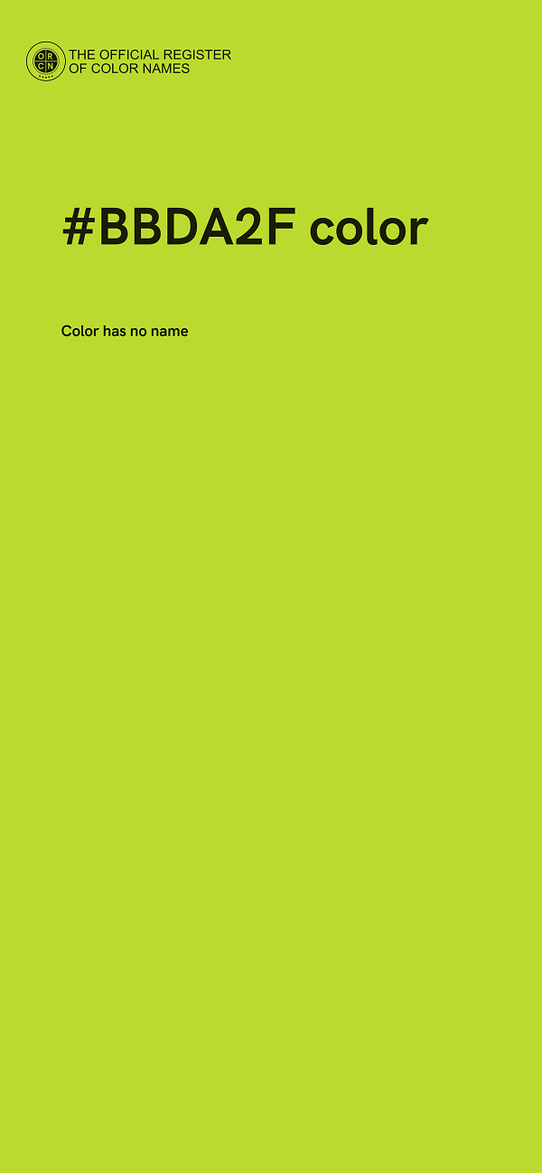#BBDA2F color image