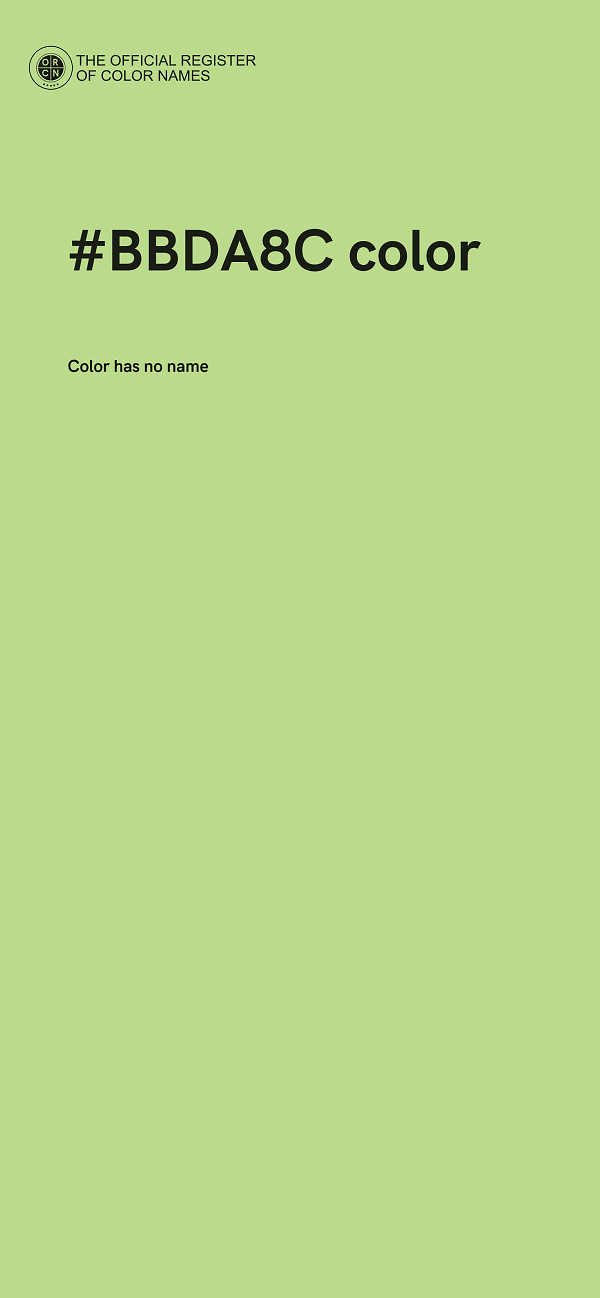 #BBDA8C color image