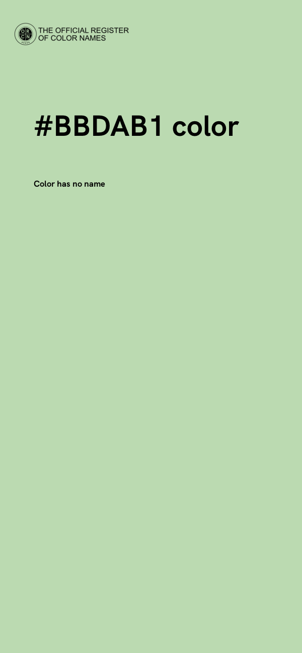#BBDAB1 color image