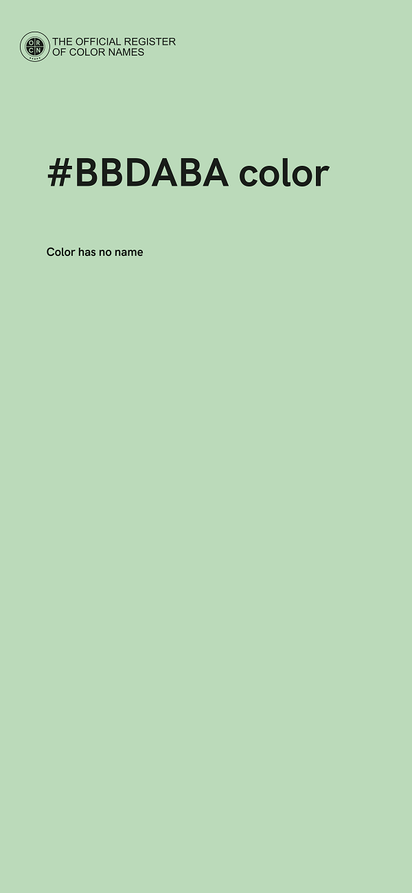 #BBDABA color image