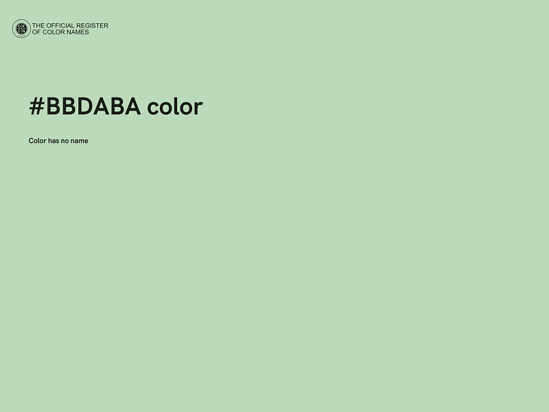 #BBDABA color image