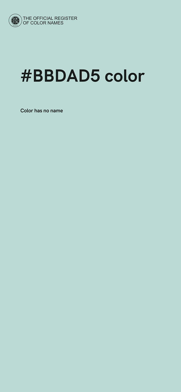 #BBDAD5 color image