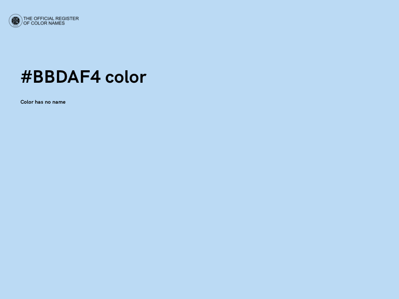 #BBDAF4 color image