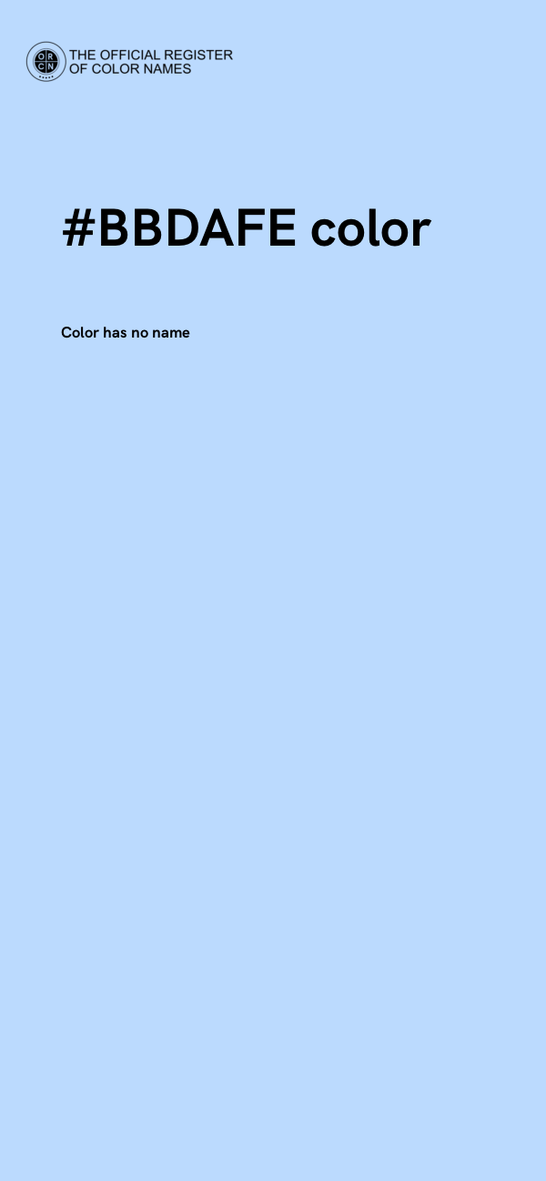 #BBDAFE color image