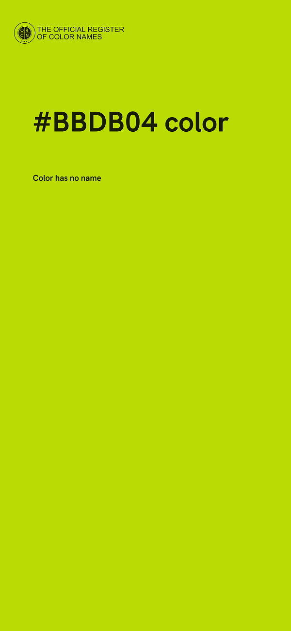 #BBDB04 color image
