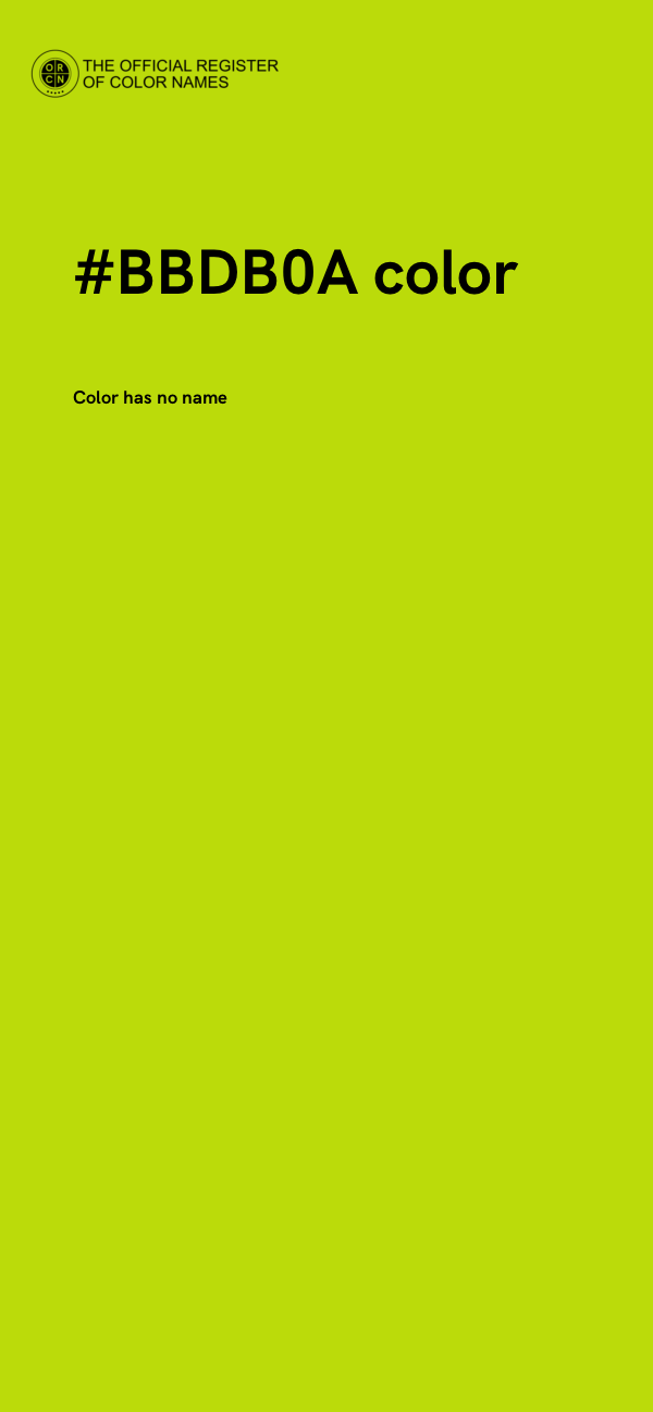 #BBDB0A color image