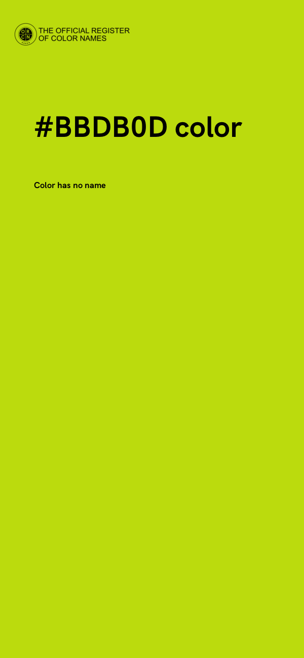 #BBDB0D color image