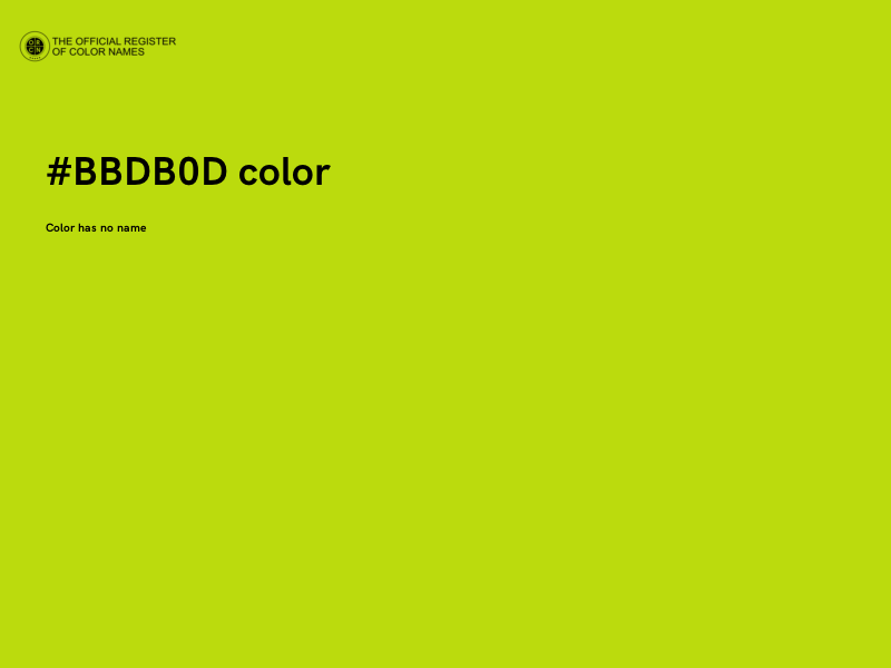 #BBDB0D color image