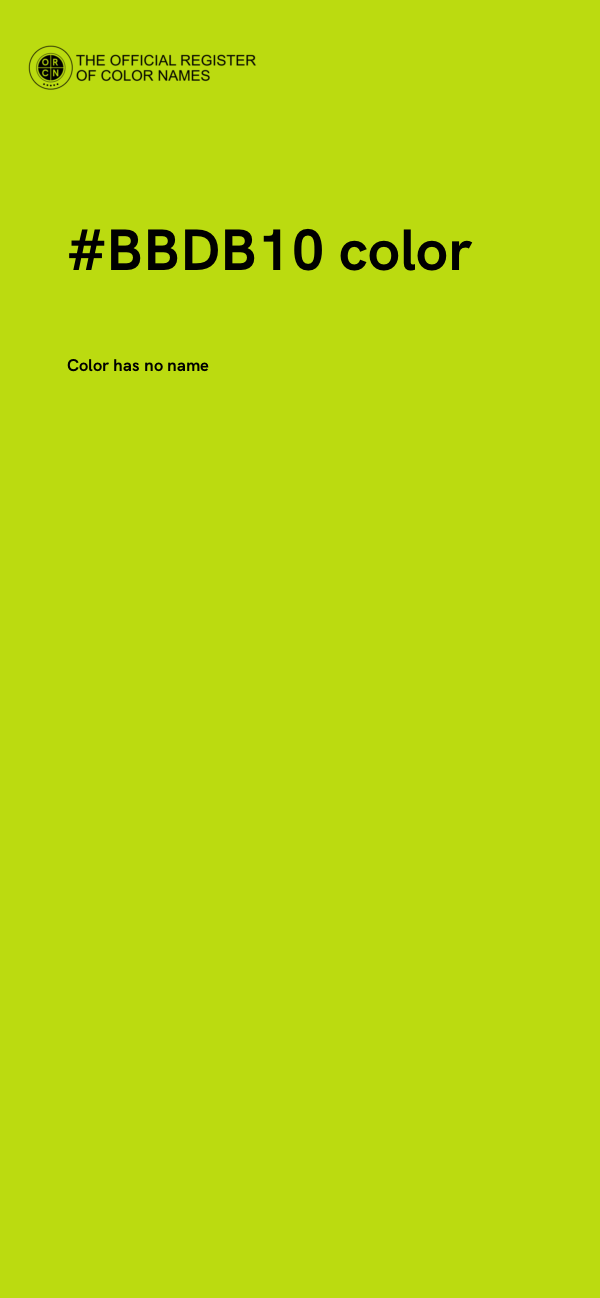 #BBDB10 color image