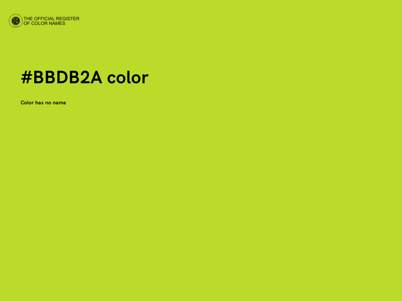 #BBDB2A color image