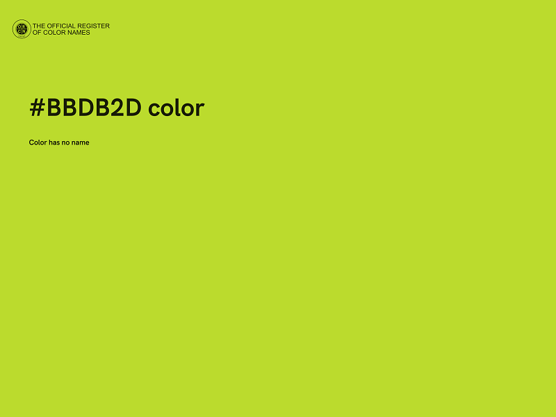 #BBDB2D color image