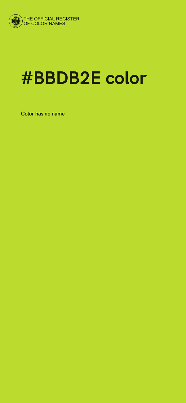 #BBDB2E color image