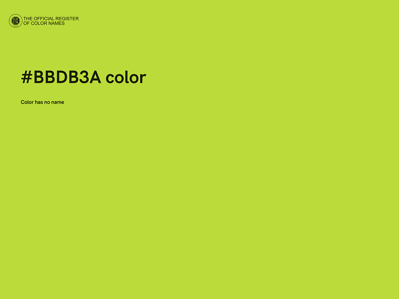 #BBDB3A color image