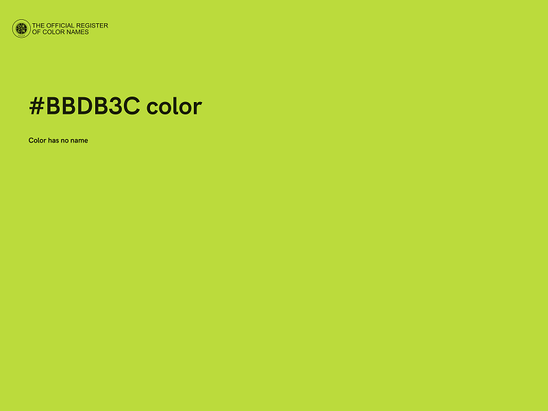 #BBDB3C color image