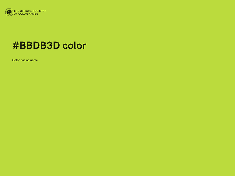 #BBDB3D color image