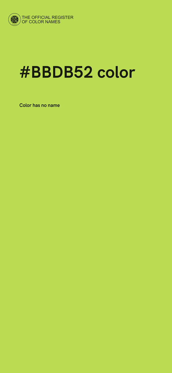#BBDB52 color image